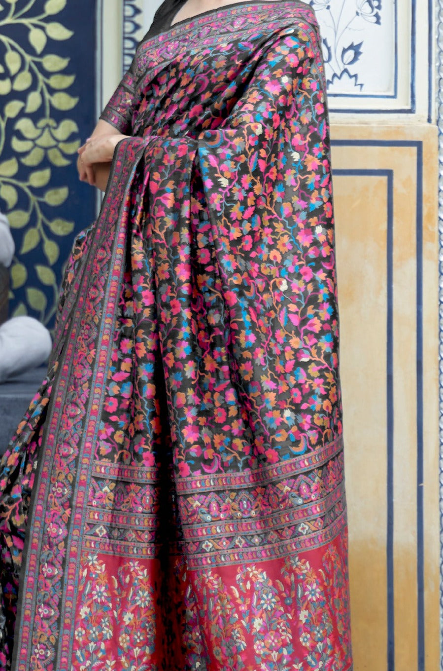 Stunning Purple Kashmiri Modal Silk Saree