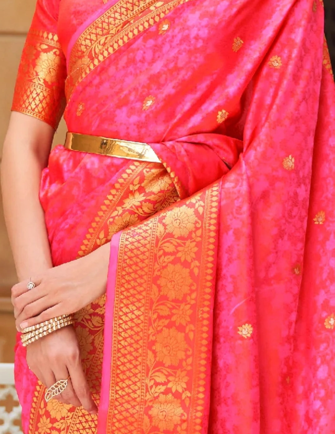 Blush Pink Radiance Kanjivaram Saree