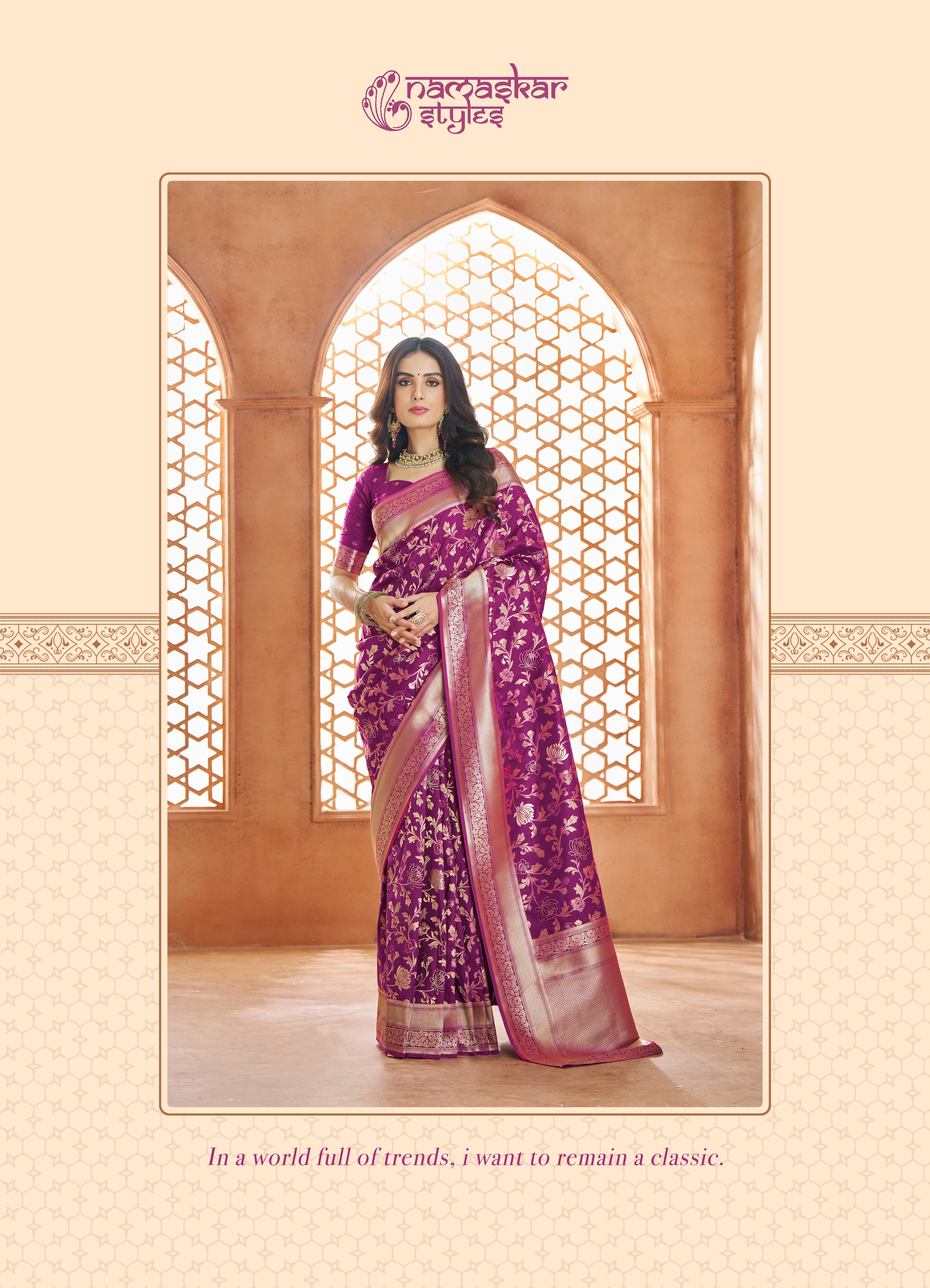 Elegant Pink coloured 100% Pure Soft Banarasi Silk