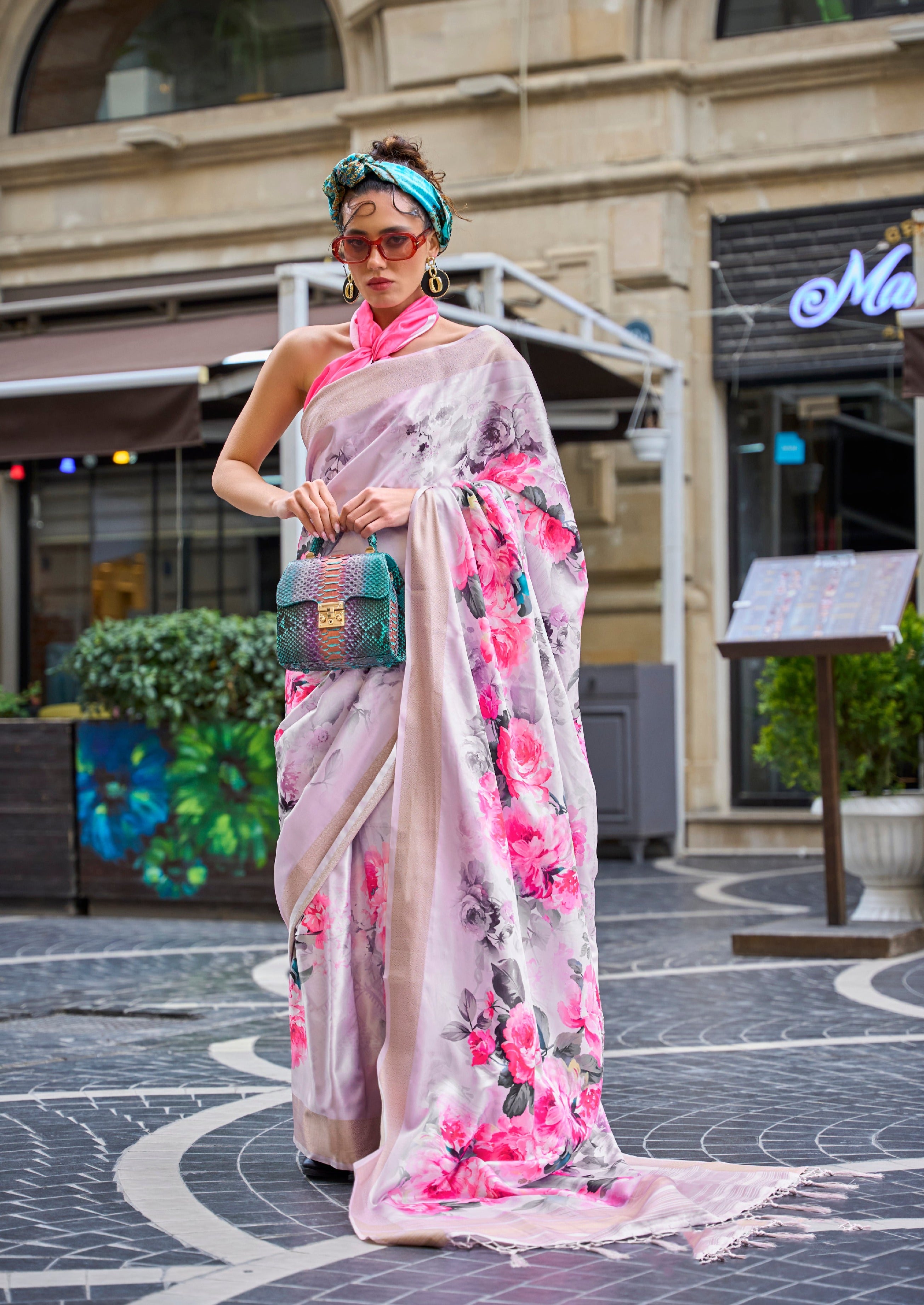 Blossom Pink Handloom Gaji Silk Saree