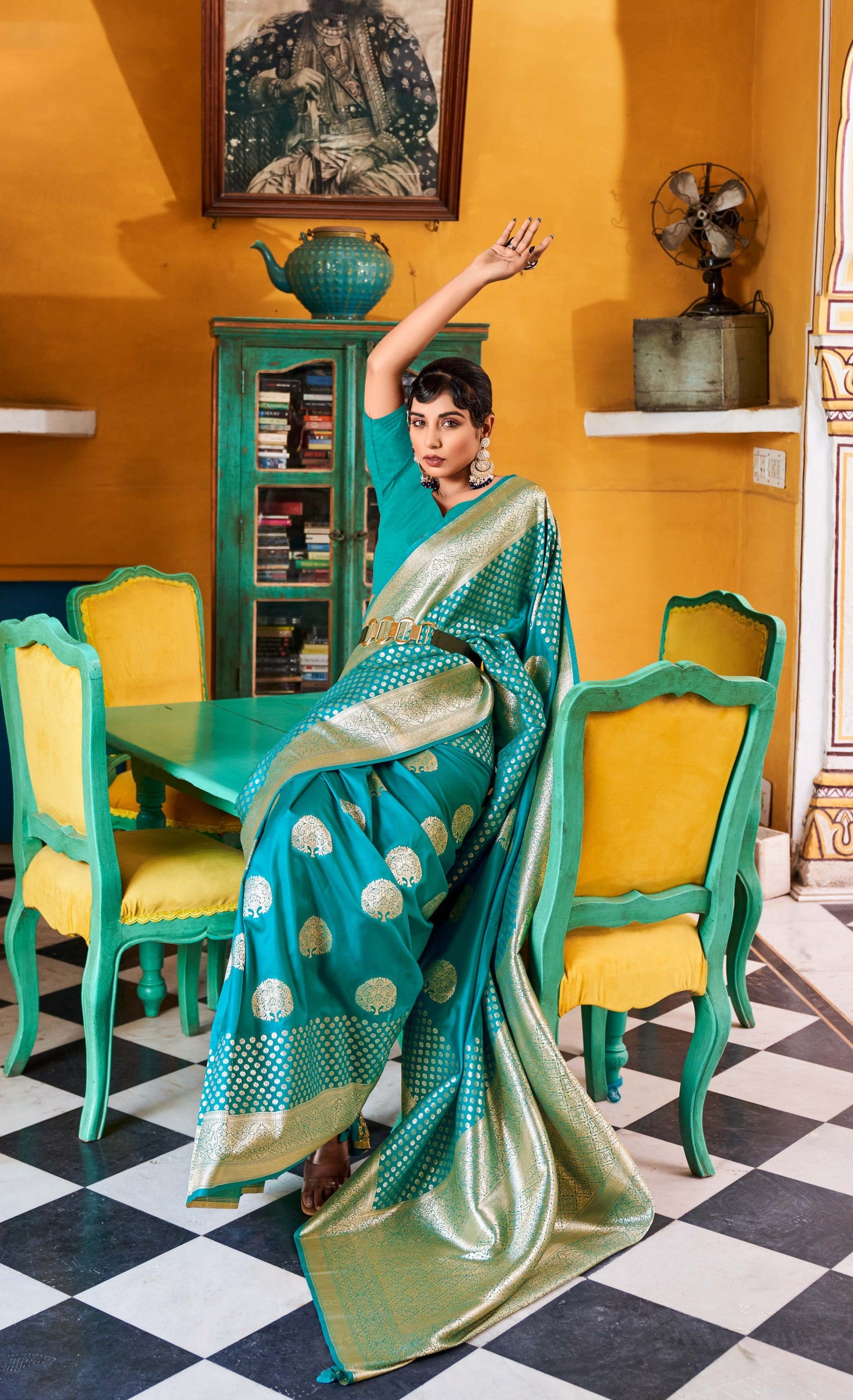 Graceful Light Green Zari Woven Banarasi Silk Saree