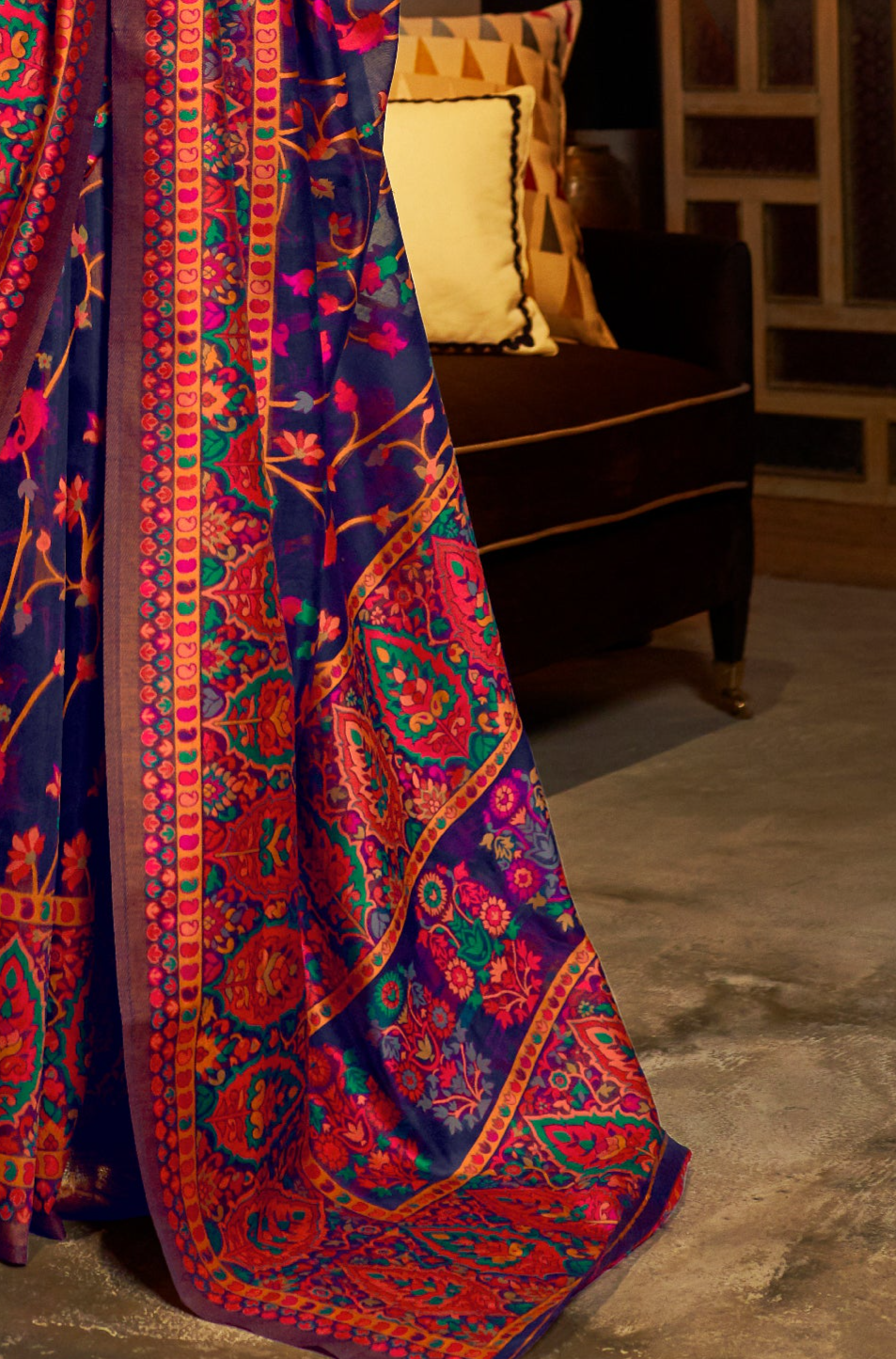 Blue Majesty Banarasi Saree