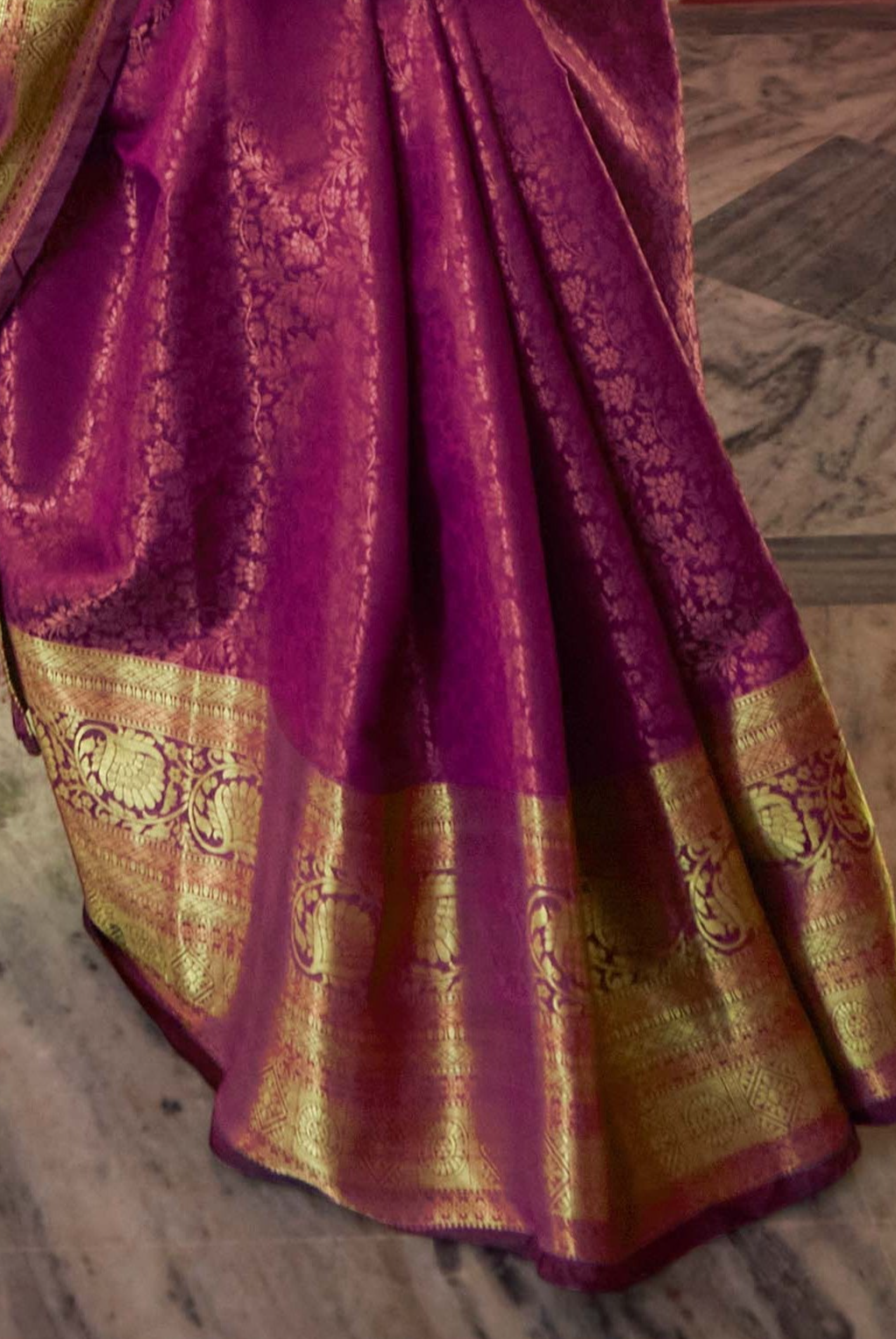 Sovereign Purple Zari Woven Banarasi Silk Saree