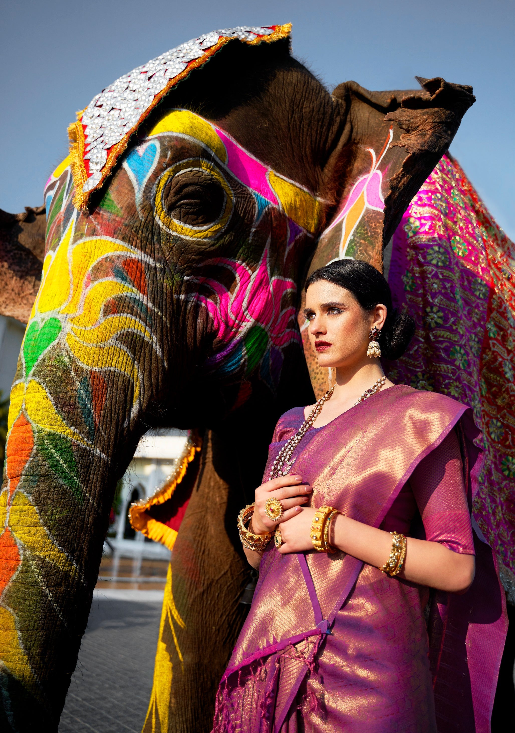 Royal Purple Kanjivaram Silk Saree