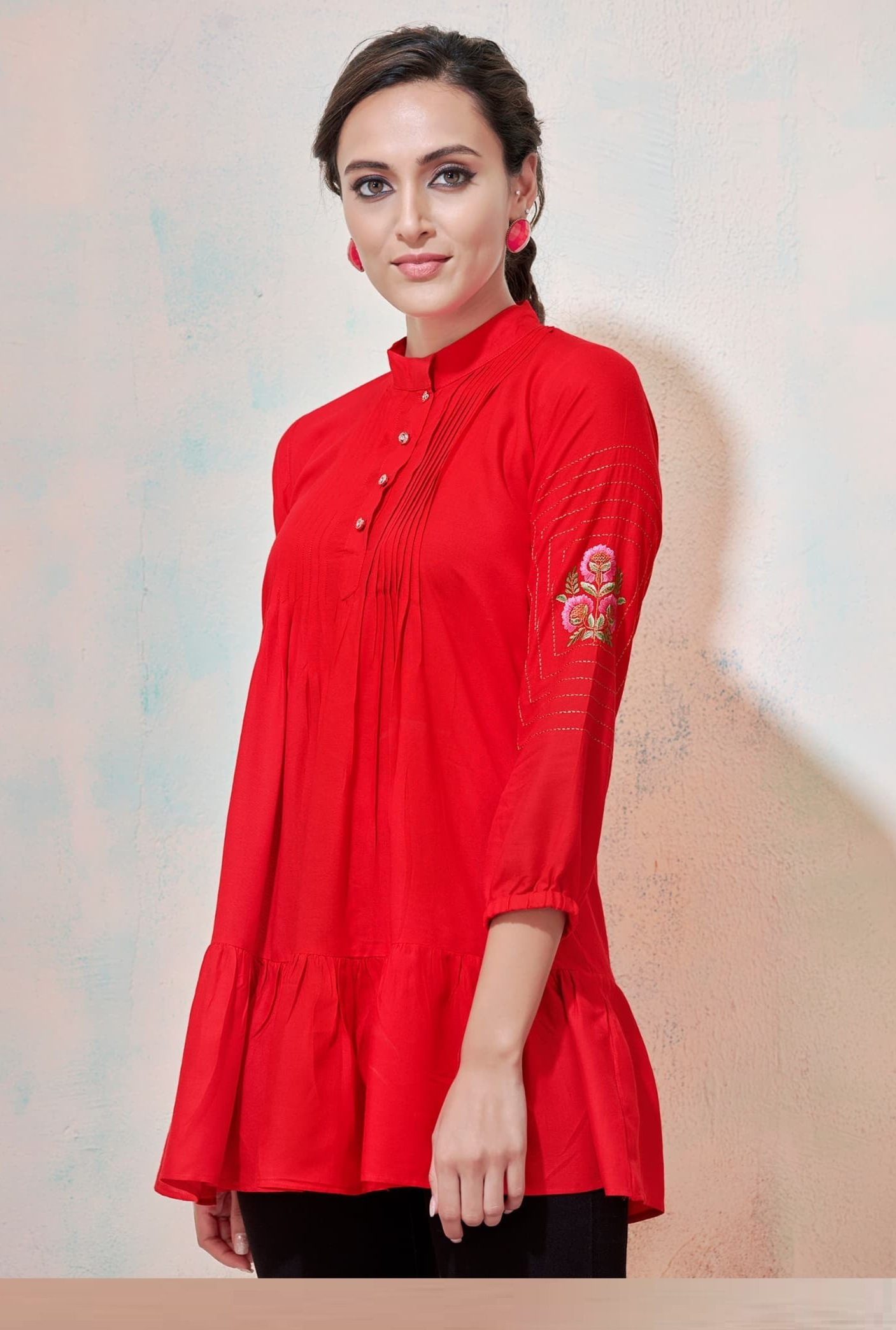 Red Short Top Kurti