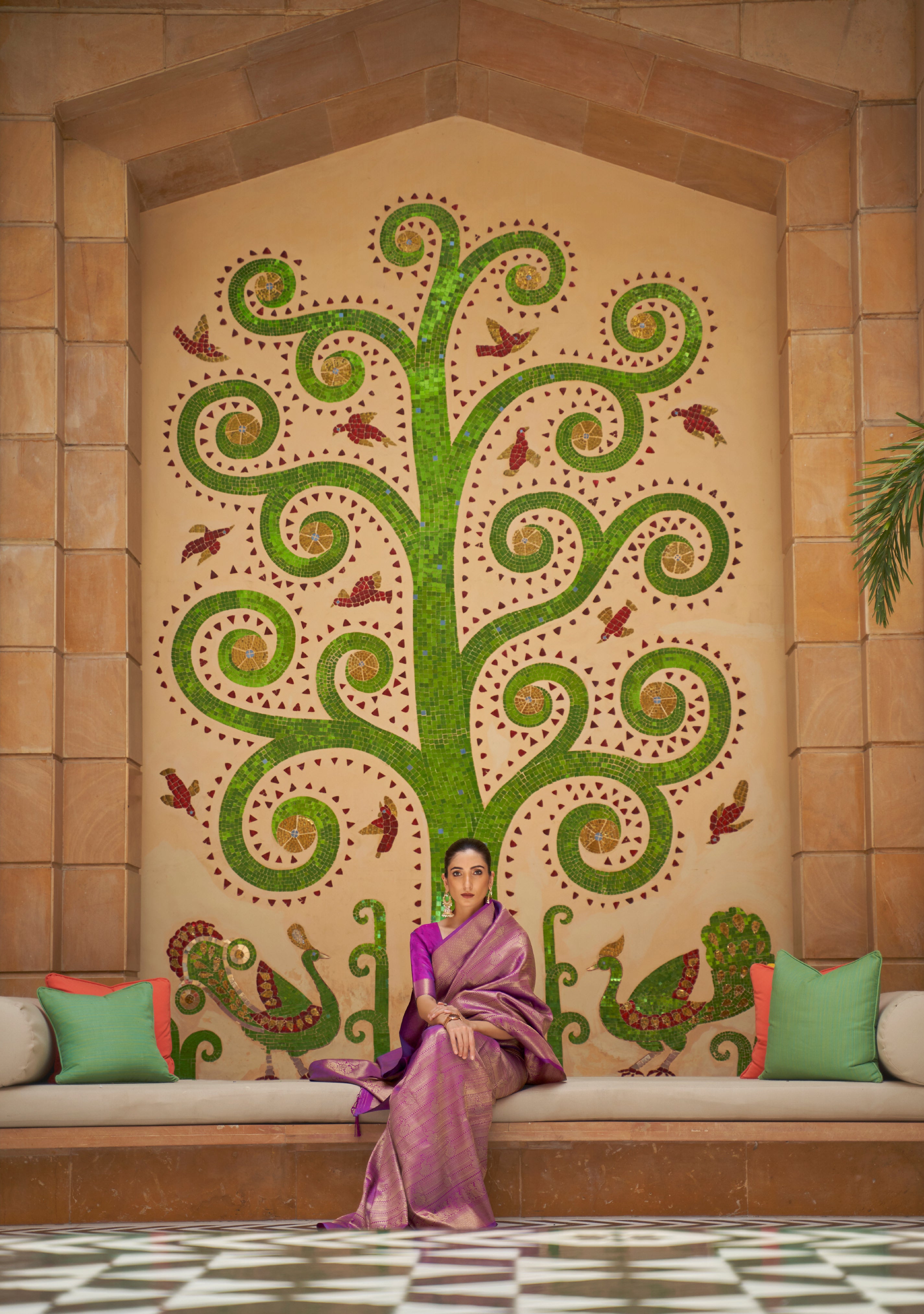 Regal Orchid Purple Zari Woven Kanjivaram Saree