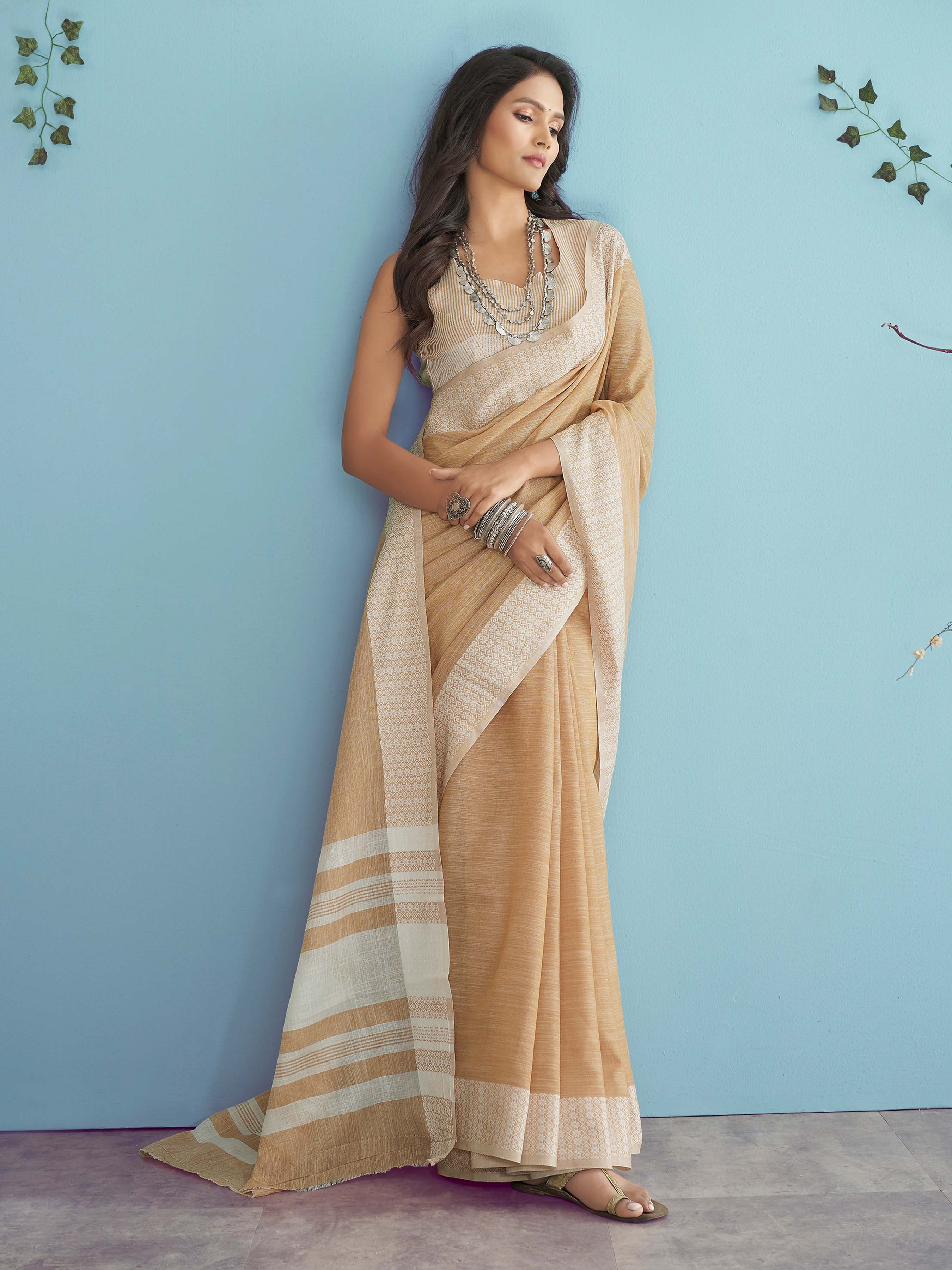 Sunlit Glow Ochre Yellow Pure Cotton Saree