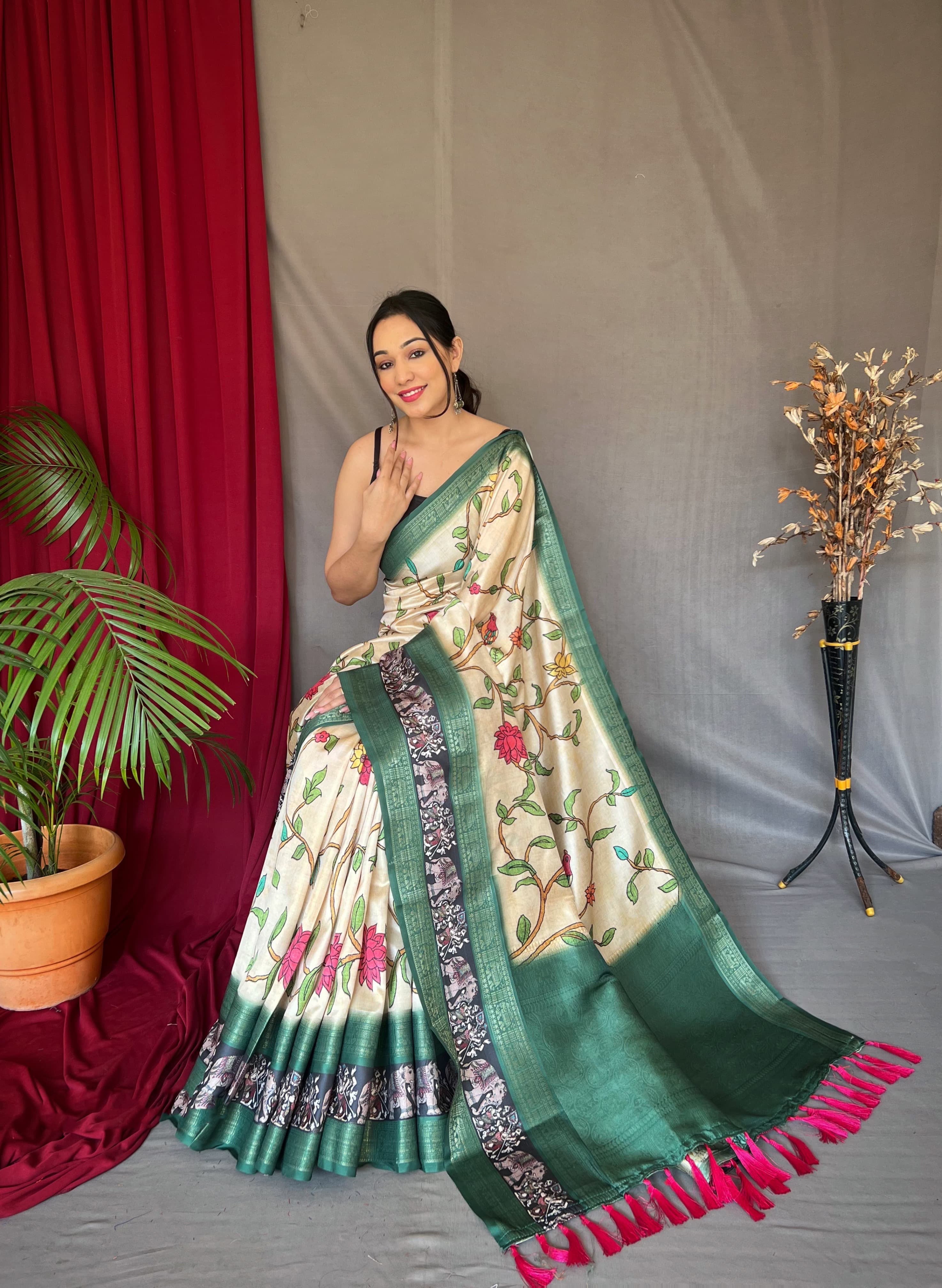 Emerald Green Kanchipuram Silk Saree