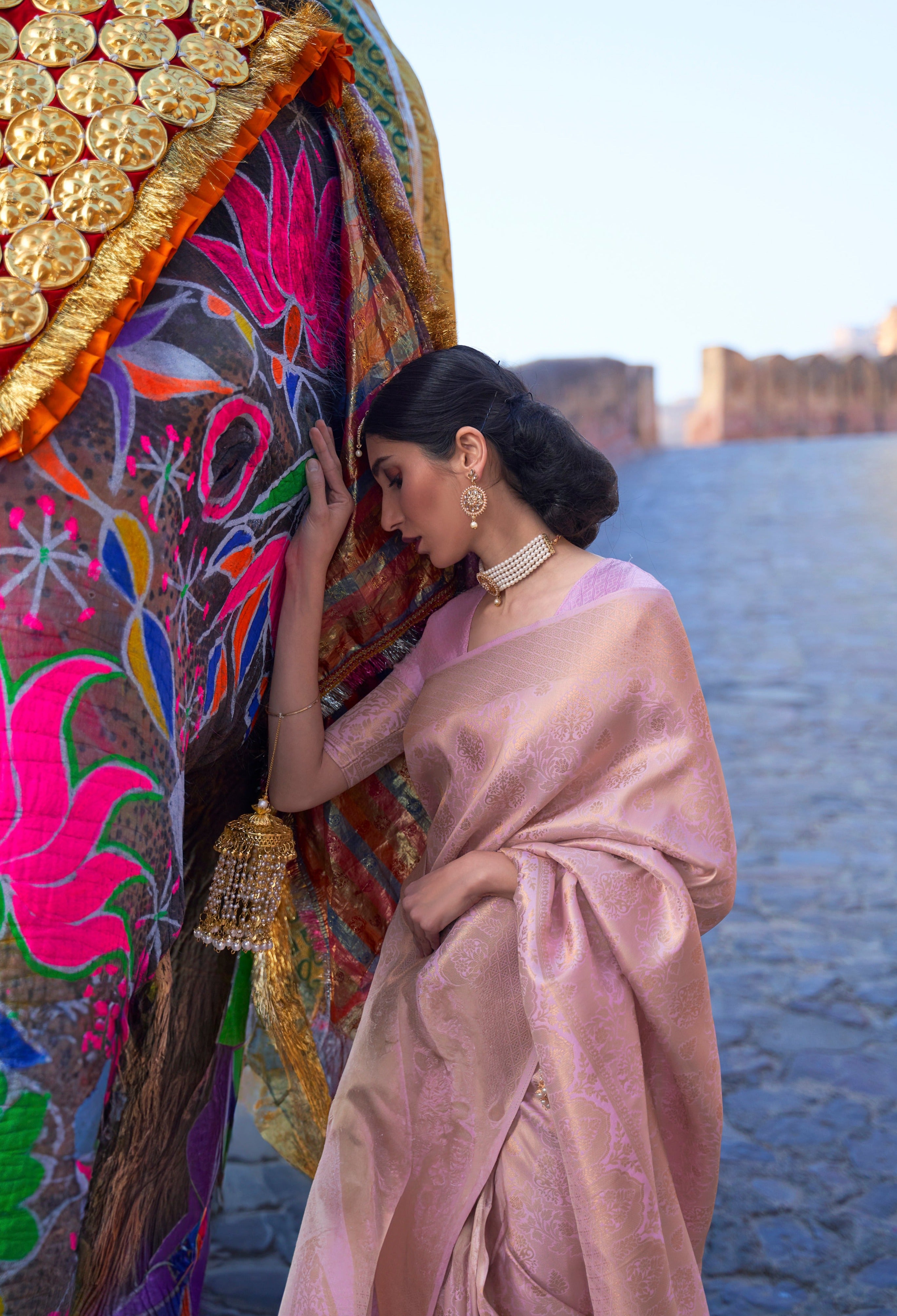 Lavender Dream Zari Woven Kanjivaram Saree