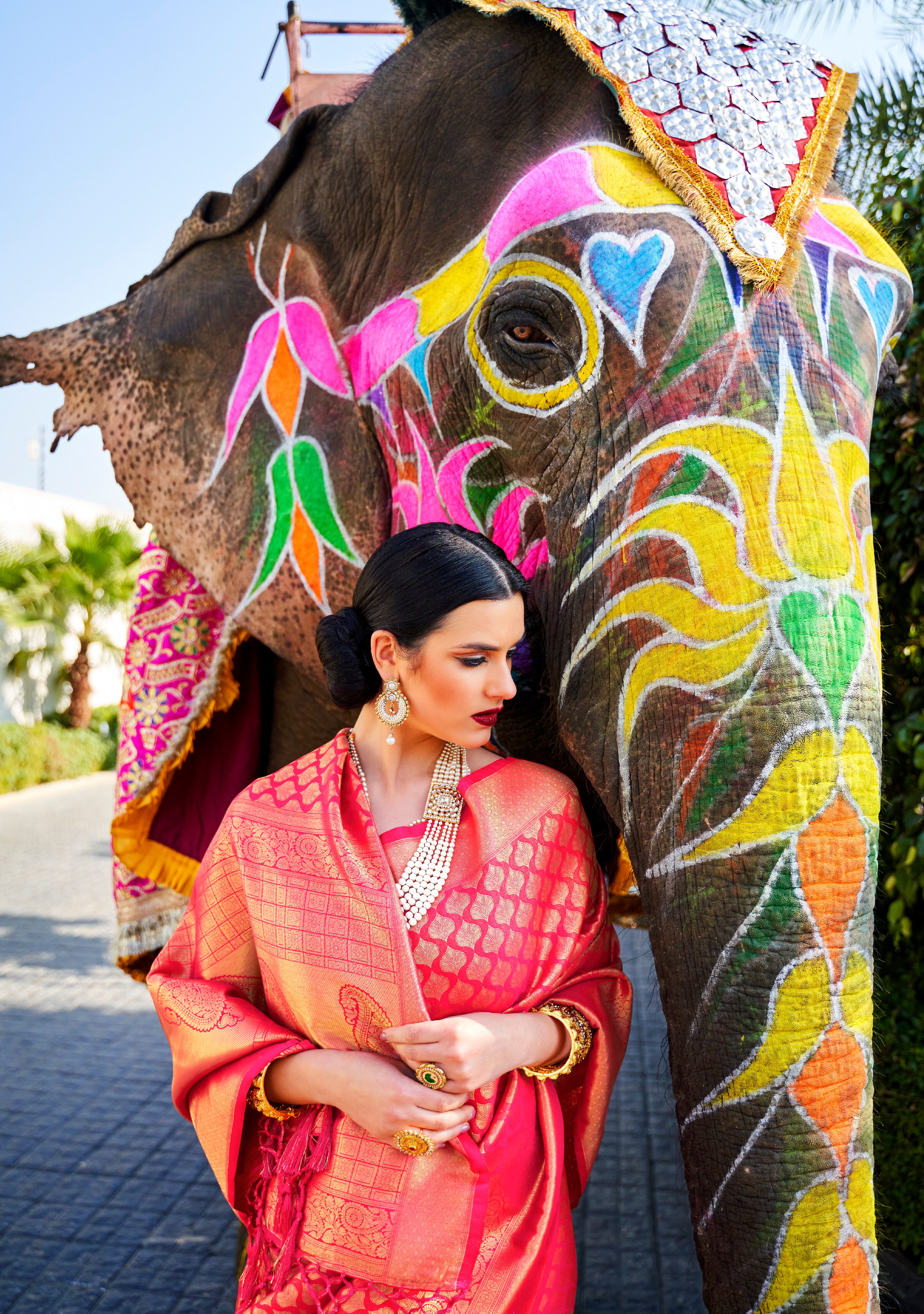 Luxurious Red Woven Kanjivaram Silk Saree