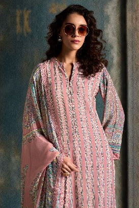 Pink Color Pure Muslin With Digital Print Salwar Kameez