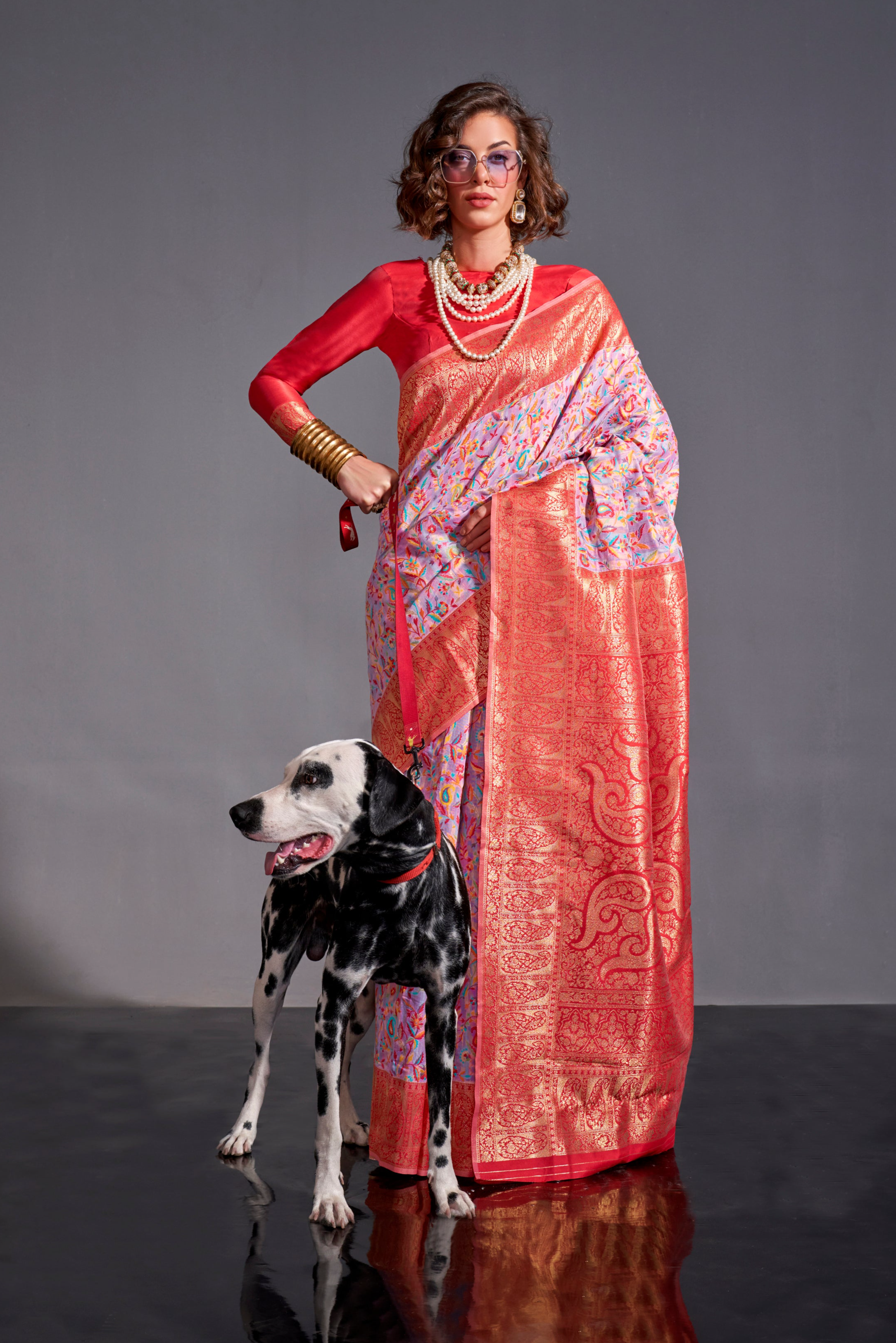 Multi Kashmiri Handloom Silk Saree