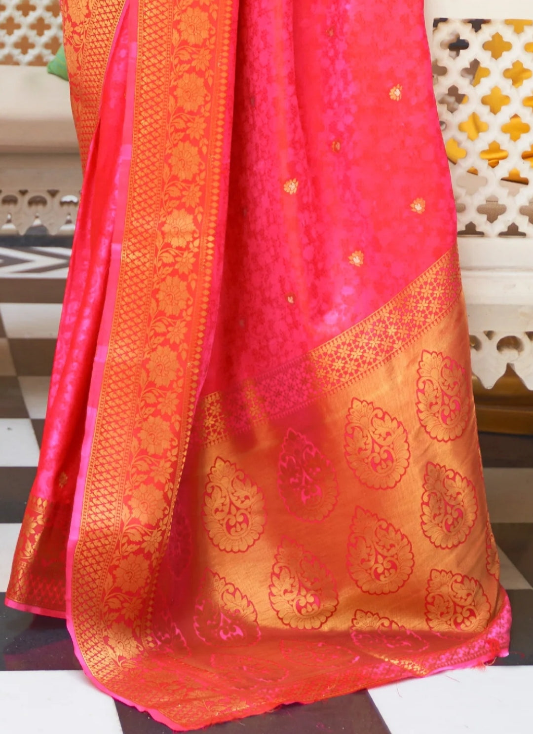 Blush Pink Radiance Kanjivaram Saree