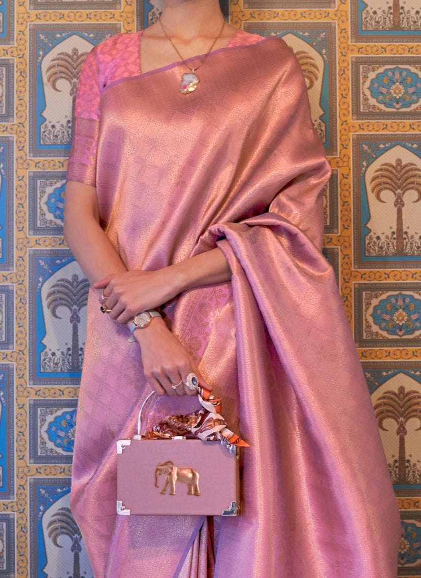 Regal Purple Zari Woven Kanjivaram Saree