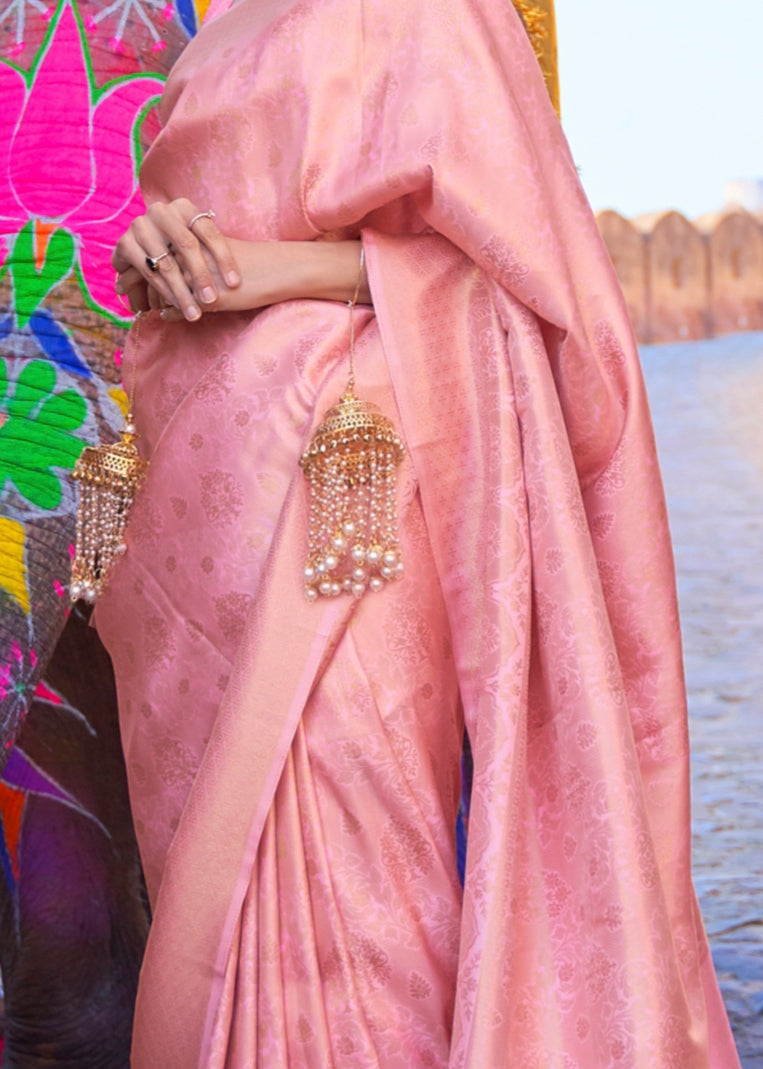 Pink Champagne Glamour Kanjivaram Saree