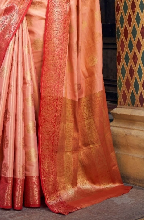 Sunburst Fiesta Pure Banarasi Handloom Silk Saree