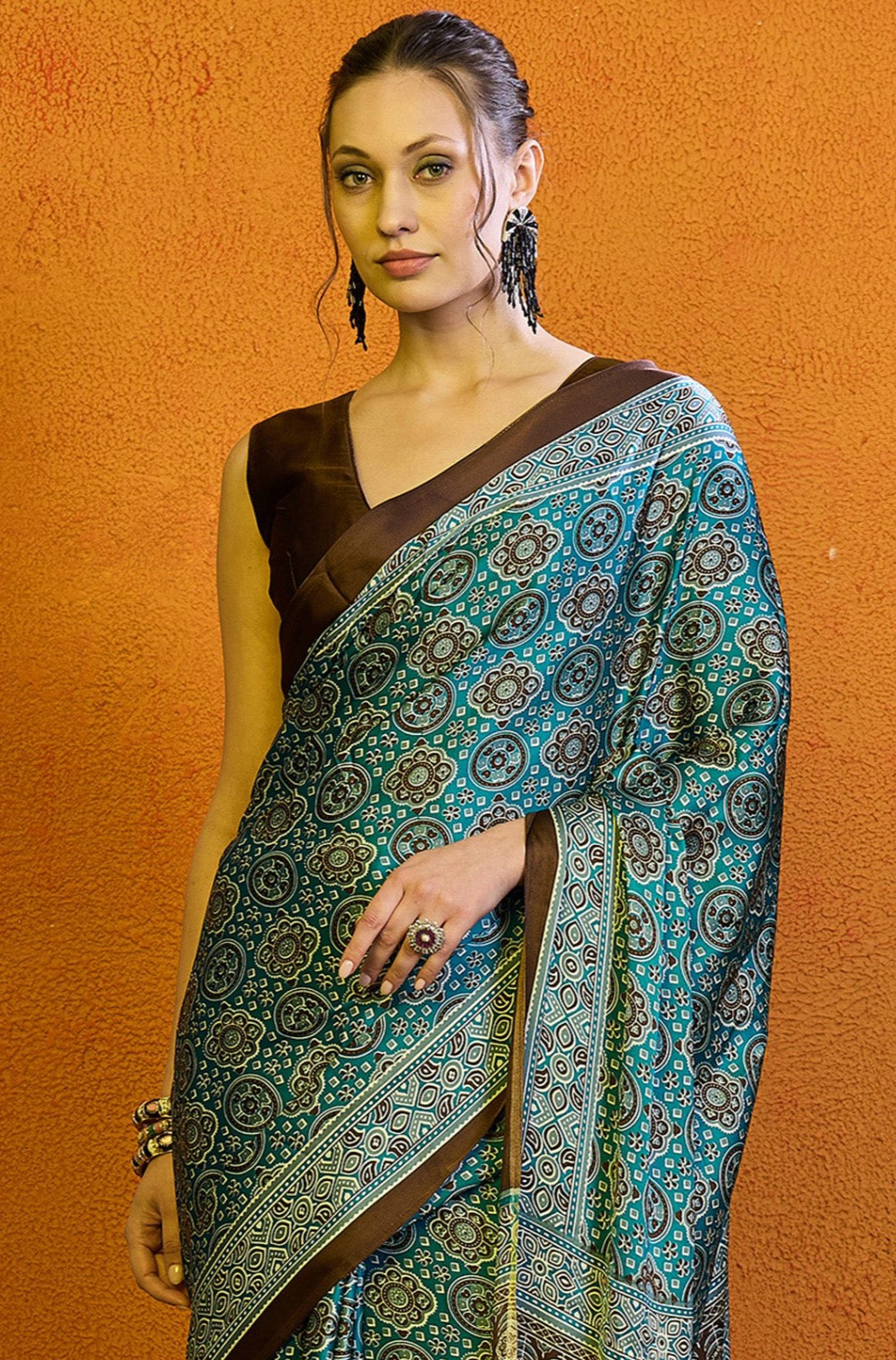 Stunning Blue Kadali Saree