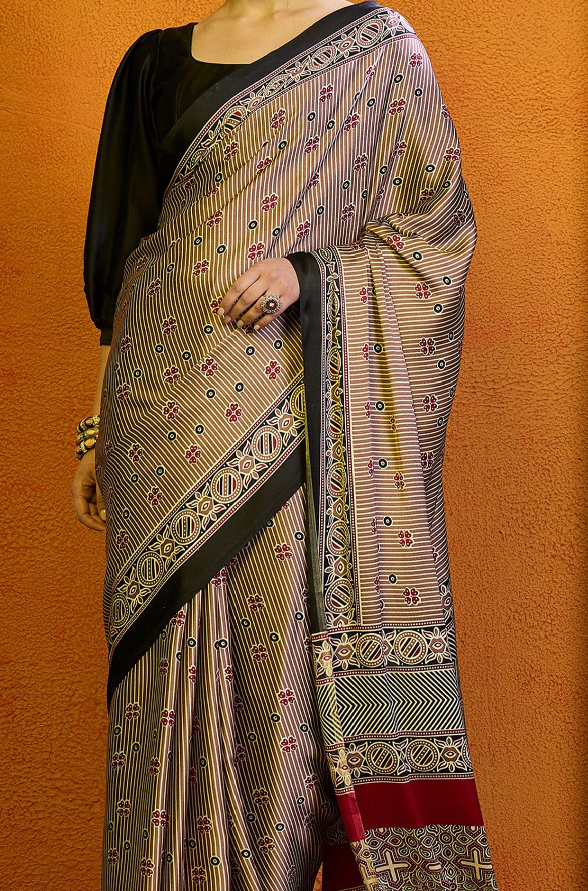 Elegant Light Cream Kadali Saree