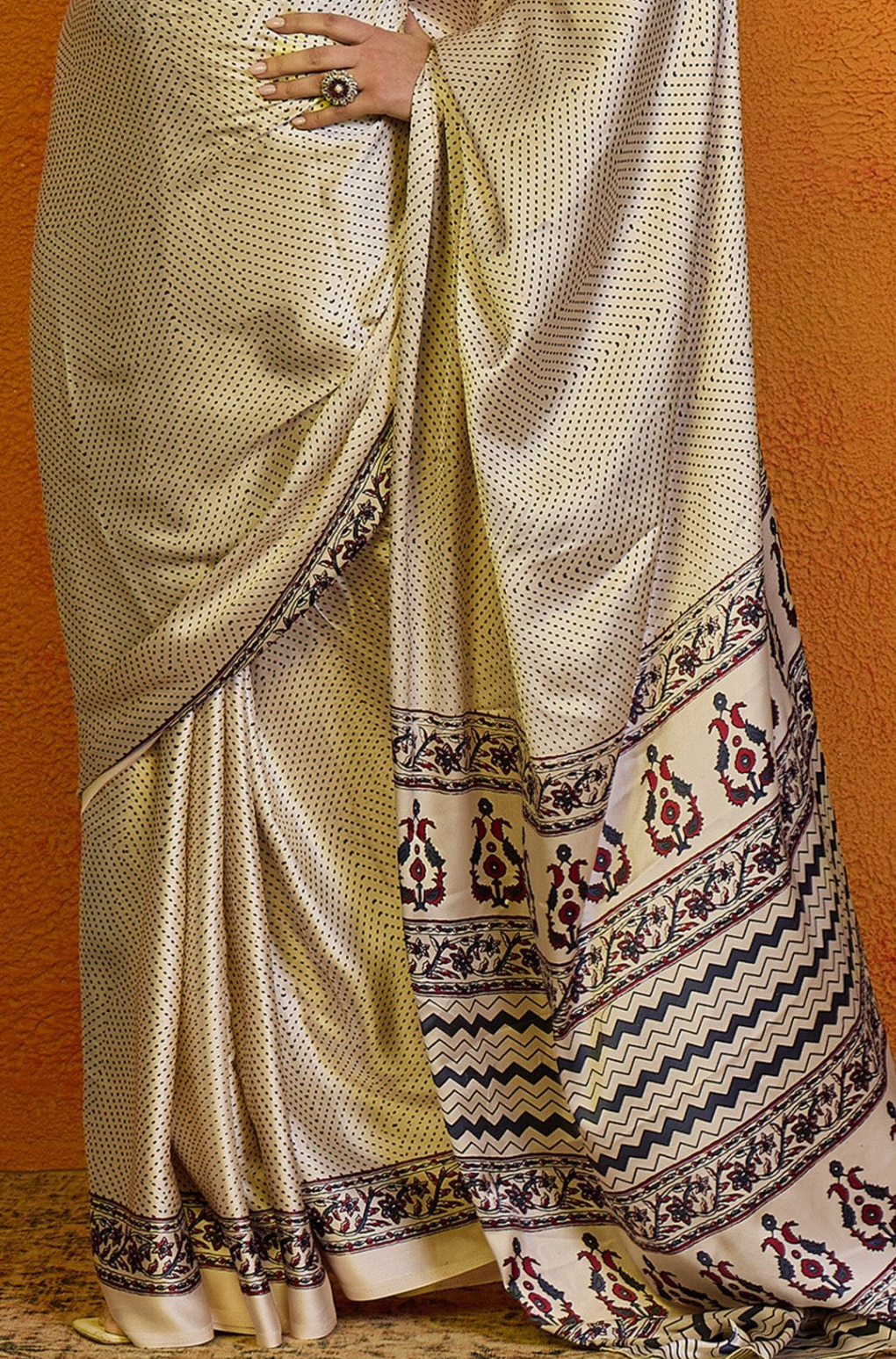 Timeless Cream Kadali Saree