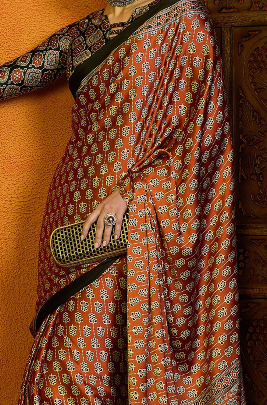 Exquisite Skin Brown Kadali Saree