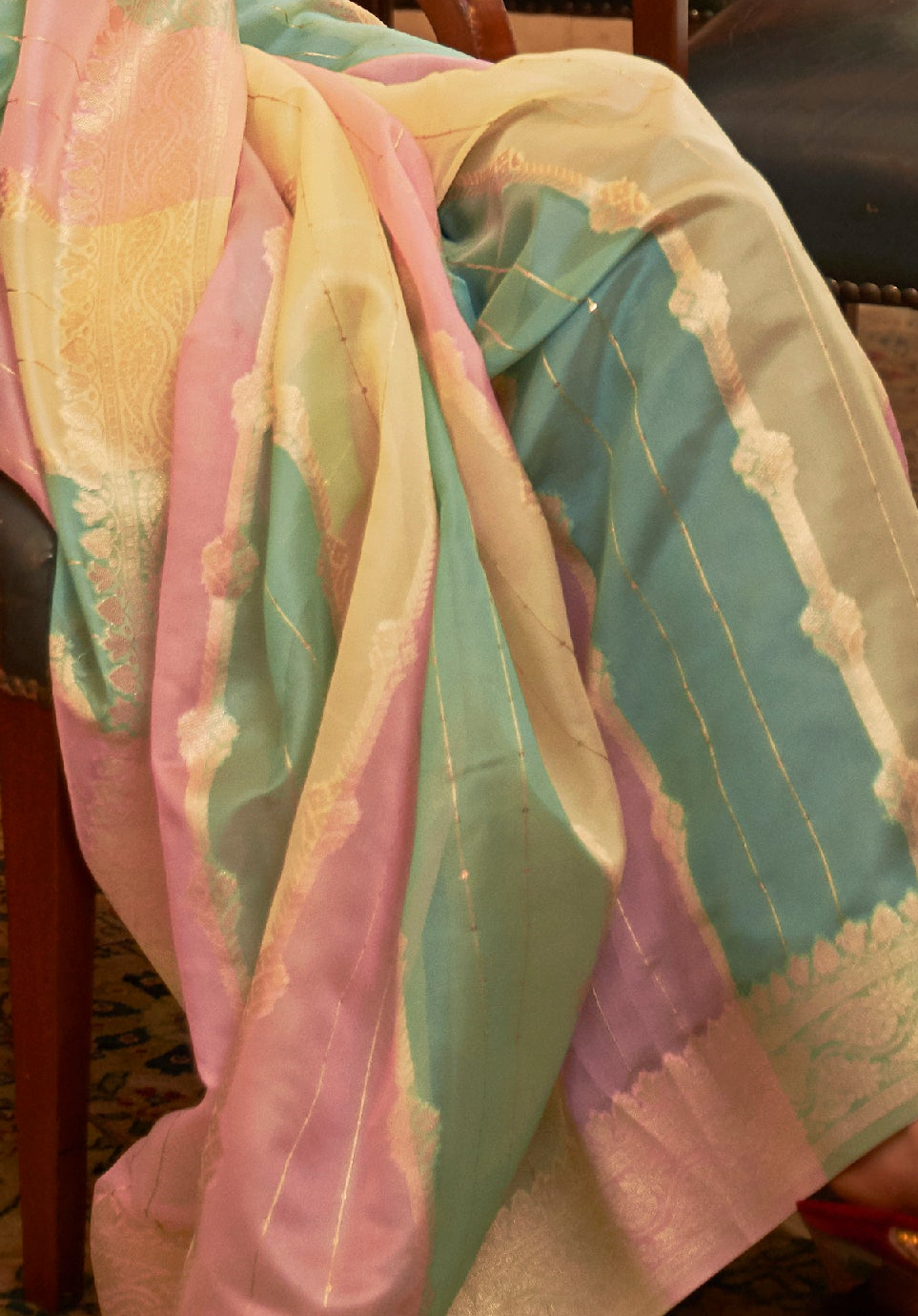 Exquisite Multi Banarasi Organza Saree