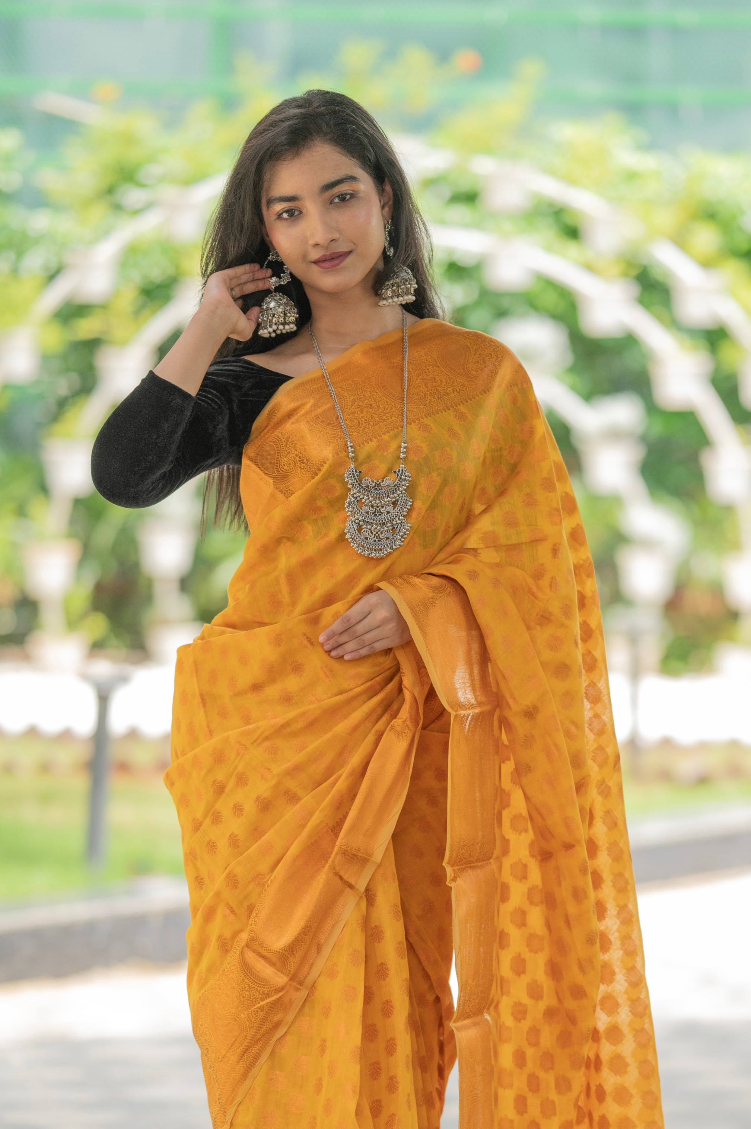 Sun-Kissed Yellow Kanjivaram Silk Saree