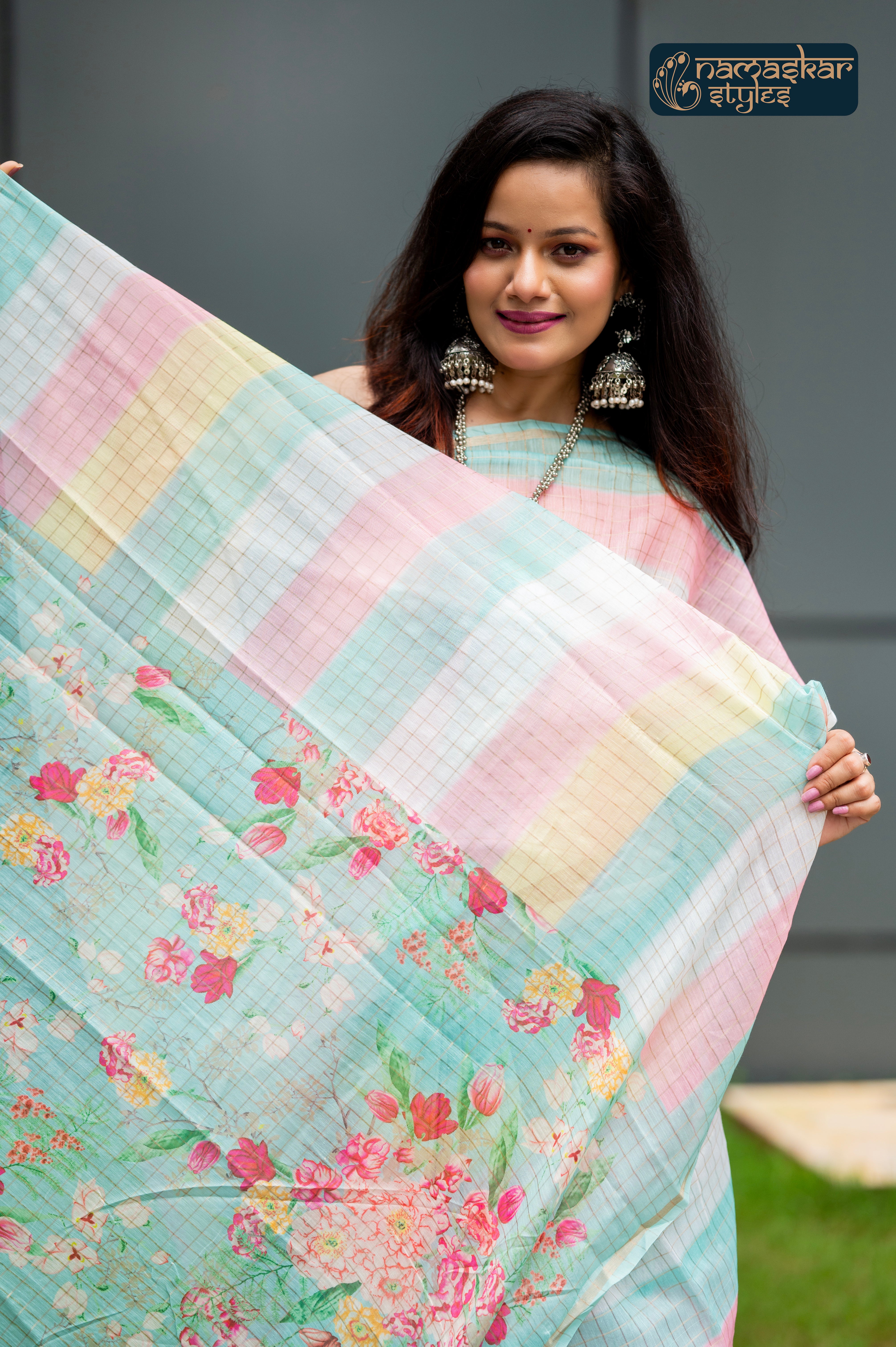 Vibrant Multicolor Cotton Silk Saree